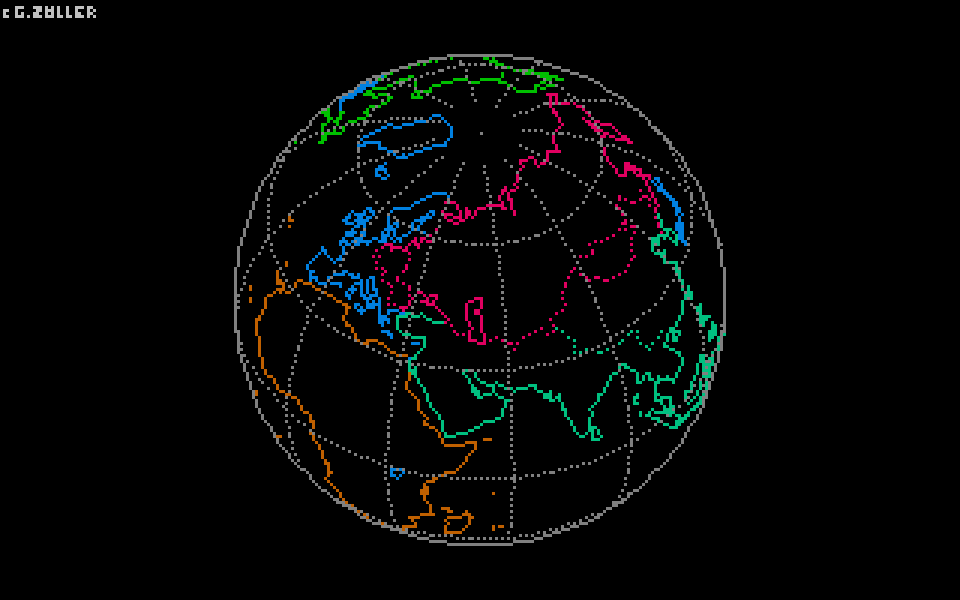 Erdkugel atari screenshot